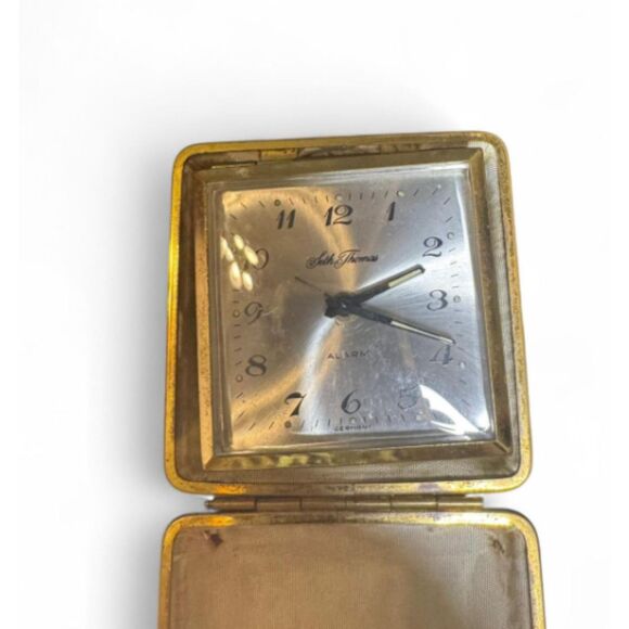 Vtg Seth Thomas Wind-Up Pocket Size Travel Alarm Clock Untested - Picture 5 of 7